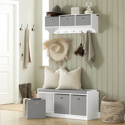 3 Baskets Storage Bench, FSR65-DG