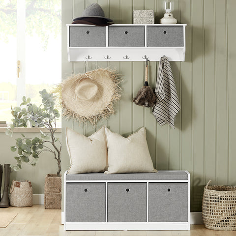 3 Baskets Storage Bench, FSR65-DG