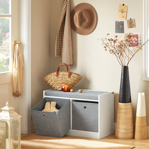 2 Baskets Storage Bench, FSR65-K-DG