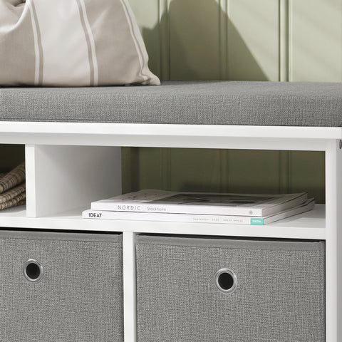 3 Baskets & 2 Shelvs Storage Bench, FSR67-HG