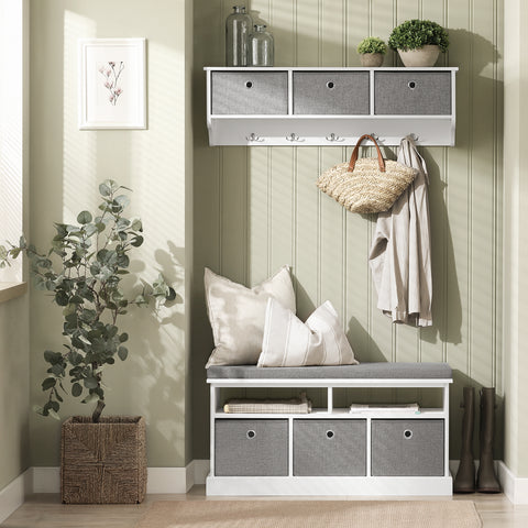 3 Baskets & 2 Shelvs Storage Bench, FSR67-HG