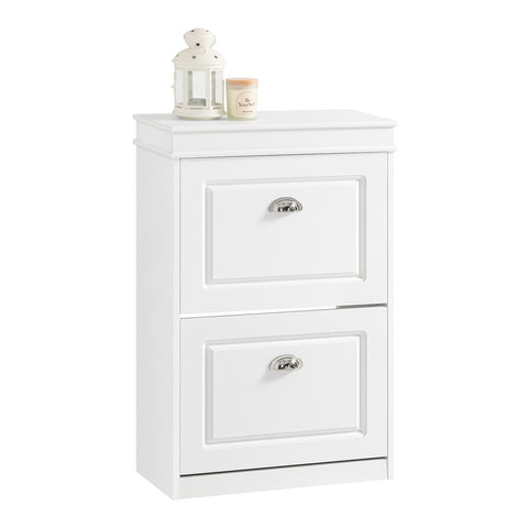 2 Drawers Shoe Cabinet Shoe Storage Organizer, FSR78-W