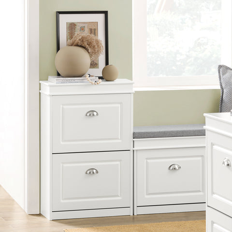 2 Drawers Shoe Cabinet Shoe Storage Organizer, FSR78-W