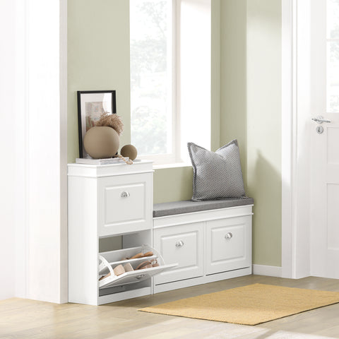 2 Drawers Shoe Cabinet Shoe Storage Organizer, FSR78-W