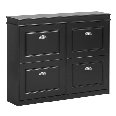 4 Flip Drawers Shoe Cabinet, FSR79-SCH