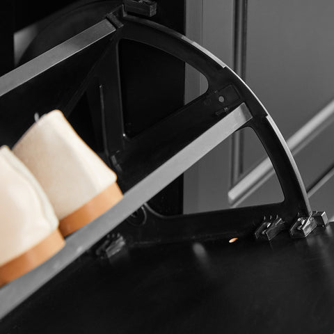 4 Flip Drawers Shoe Cabinet, FSR79-SCH