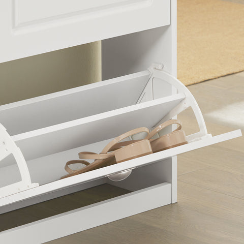 4 Flip Drawers Shoe Cabinet, FSR79-W