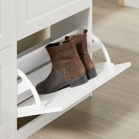 4 Flip Drawers Shoe Cabinet, FSR79-W