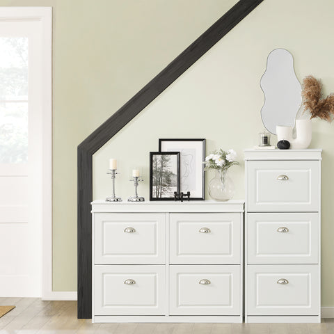 4 Flip Drawers Shoe Cabinet, FSR79-W