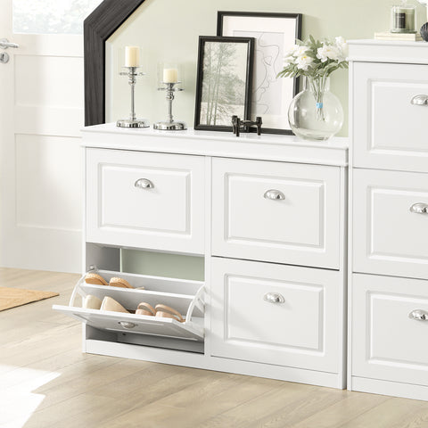 4 Flip Drawers Shoe Cabinet, FSR79-W
