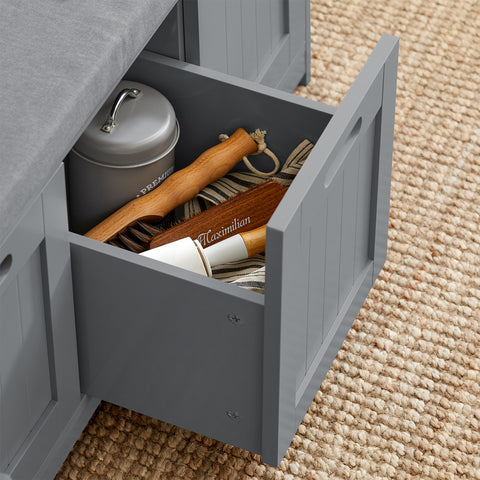 2 Cabinet-Doors & 1 Drawer Storage Bench, FSR80-SG