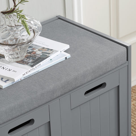 2 Cabinet-Doors & 1 Drawer Storage Bench, FSR80-SG
