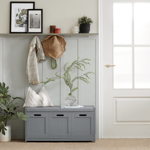 2 Cabinet-Doors & 1 Drawer Storage Bench, FSR80-SG