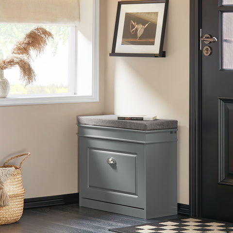 1 Flip-Drawer Shoe Bench, FSR82-K-HG