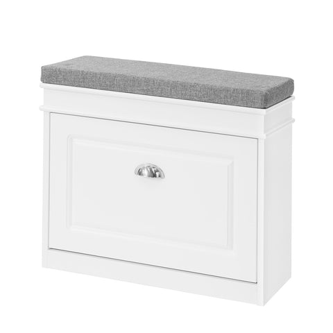 1 Flip-Drawer Shoe Bench, FSR82-K-W