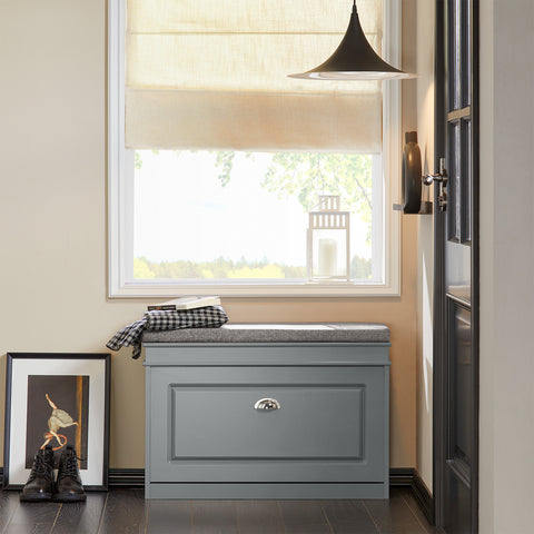 1 Flip-Drawer Shoe Bench, FSR82-L-HG