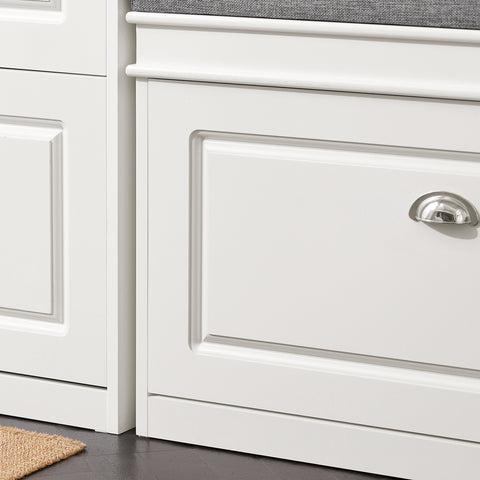 1 Flip-Drawer Shoe Bench, FSR82-L-W