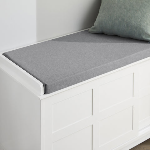 2 Cabinet-Doors, Drawer & Shelf Storage Bench, FSR86-W