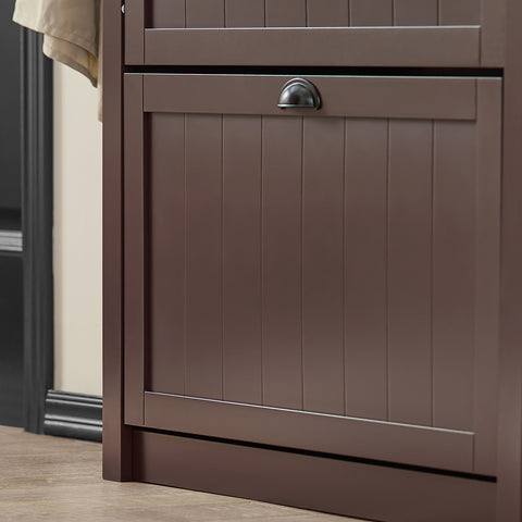 2 Flip-Drawers Shoe Cabinet Storage Cupboard, FSR87-BR