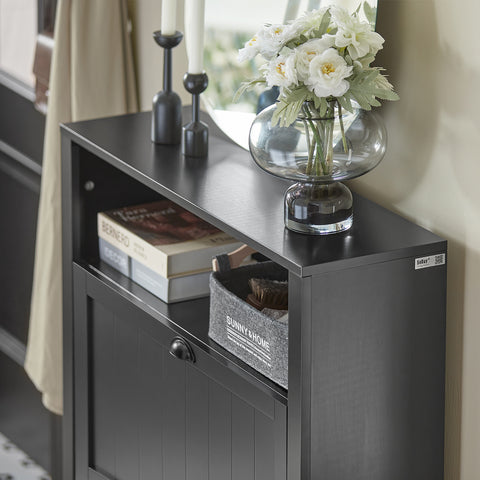 2 Flip-Drawers Shoe Cabinet Storage Cupboard, FSR87-SCH