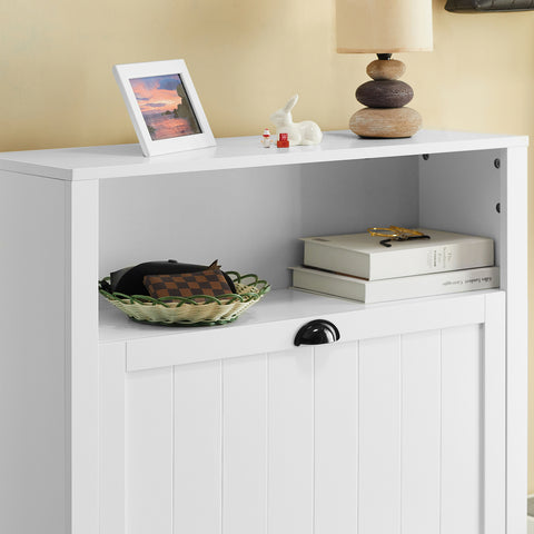2 Flip-Drawers Shoe Cabinet Storage Cupboard, FSR87-W