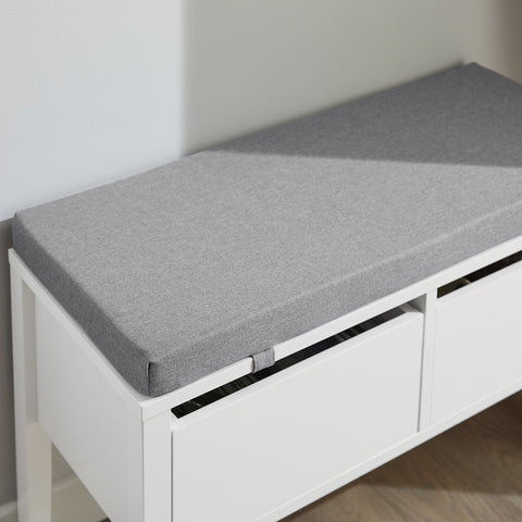 2 Slide-Drawers Storage Bench, FSR88-W
