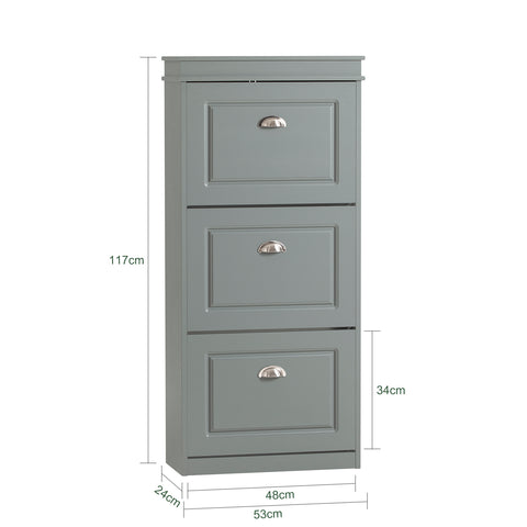 3 Flip-Drawer Shoe Cabinet, FSR94-HG