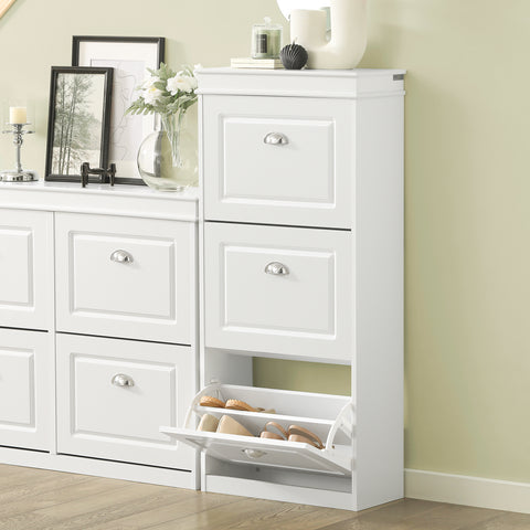 3 Flip-Drawer Shoe Cabinet, FSR94-W