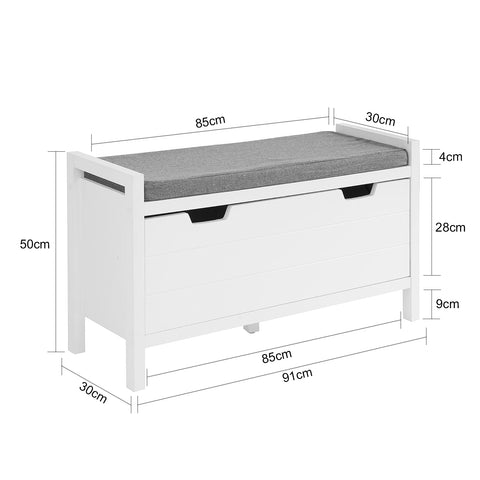 1 Flip-Door Storage Bench, FSR97-W