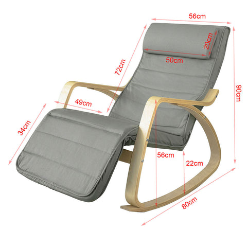 Rocking Chair Recliner with Footrest, FST16-DG