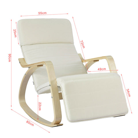 Rocking Chair Recliner with Footrest, FST16-W