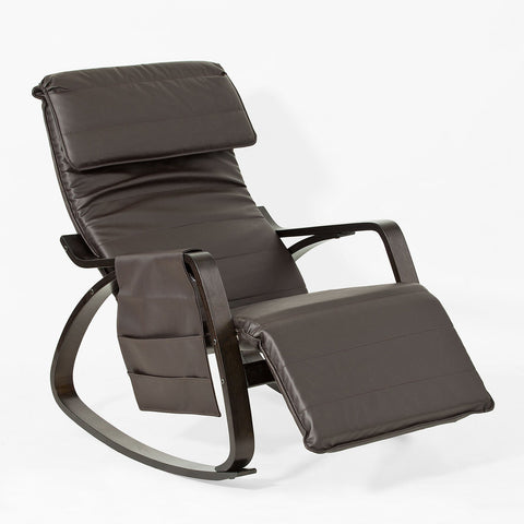 Rocking Chair with Adjustable Footrest, FST20-BR