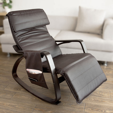 Rocking Chair with Adjustable Footrest, FST20-BR