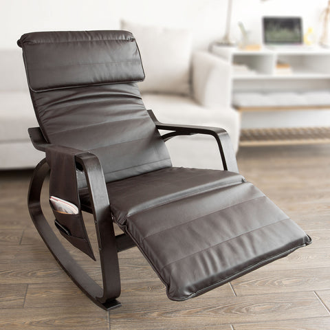 Rocking Chair with Adjustable Footrest, FST20-BR