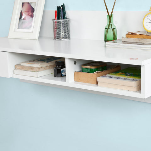 Wall-mounted Computer Desk with Drawer, FWT30-W