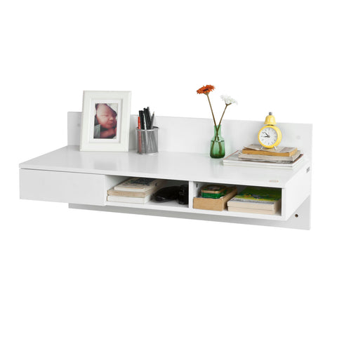 Wall-mounted Computer Desk with Drawer, FWT30-W