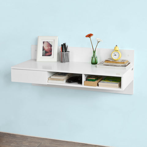 Wall-mounted Computer Desk with Drawer, FWT30-W