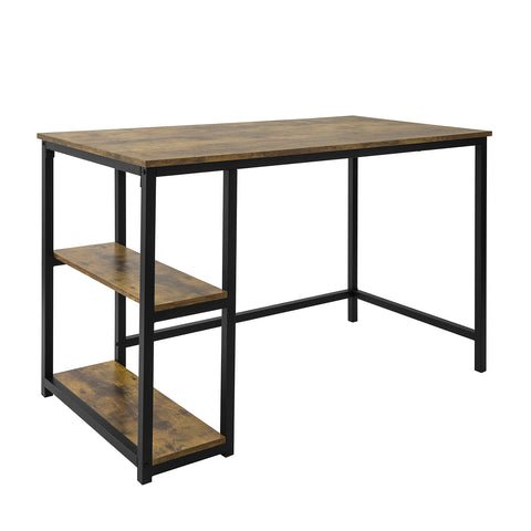 Industrial Computer Desk Workstation with Shelves, FWT76-J