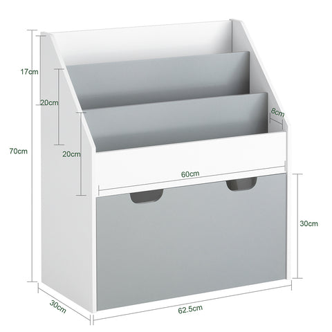 Children Bookcase Book Shelf on Wheels, KMB17-HG