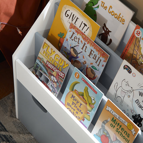 Children Bookcase Book Shelf on Wheels, KMB17-HG