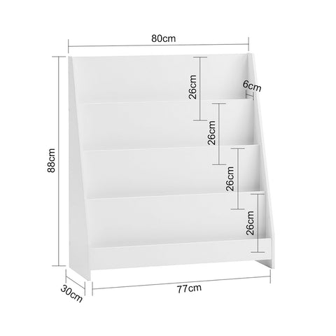 4-Tier Children Bookcase, Book Shelf, KMB32-W