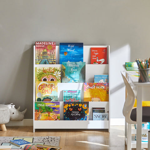 4-Tier Children Bookcase, Book Shelf, KMB32-W