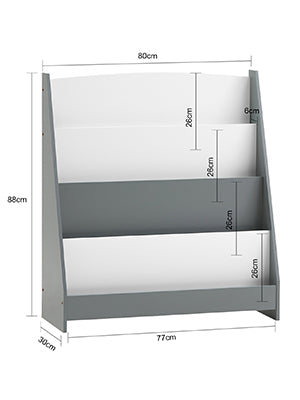 4-Tier Children Bookcase, Book Shelf, KMB32-HG
