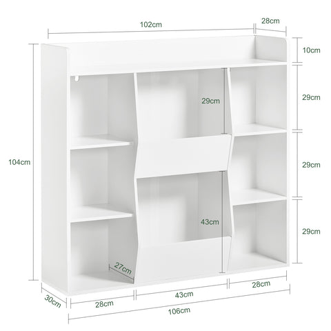Children Bookcase Book Shelf, KMB55-W