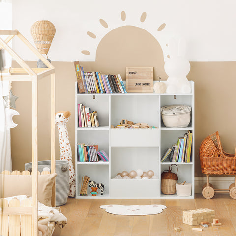 Children Bookcase Book Shelf, KMB55-W