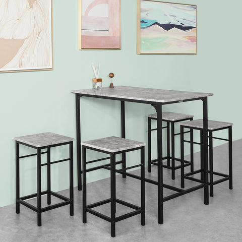 Bar Set-1 Bar Table and 4 Stools, Furniture Dining Set, OGT11-HG