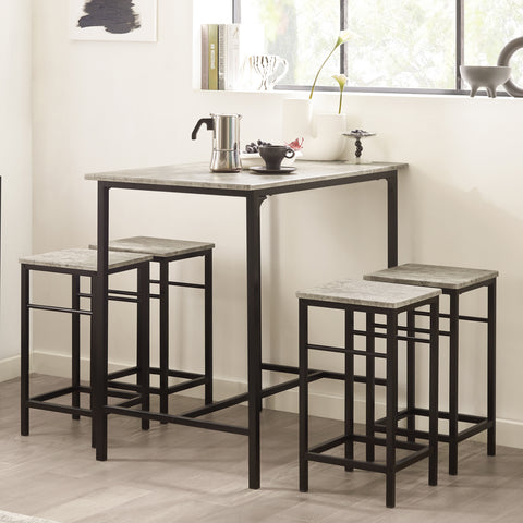 Bar Set-1 Bar Table and 4 Stools, Furniture Dining Set, OGT11-HG