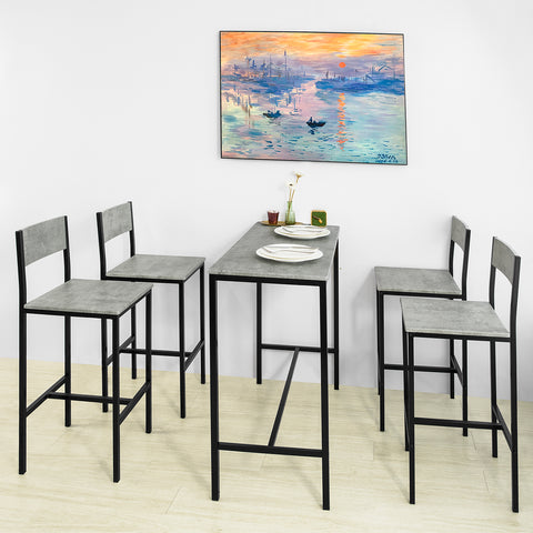 Bar Set-1 Bar Table and 4 Chairs, Furniture Dining Set, OGT14-HG