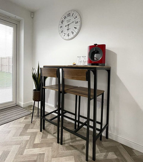 Bar Set-1 Bar Table and 2 Chairs, 3 Pieces Dining Set, OGT03-XL